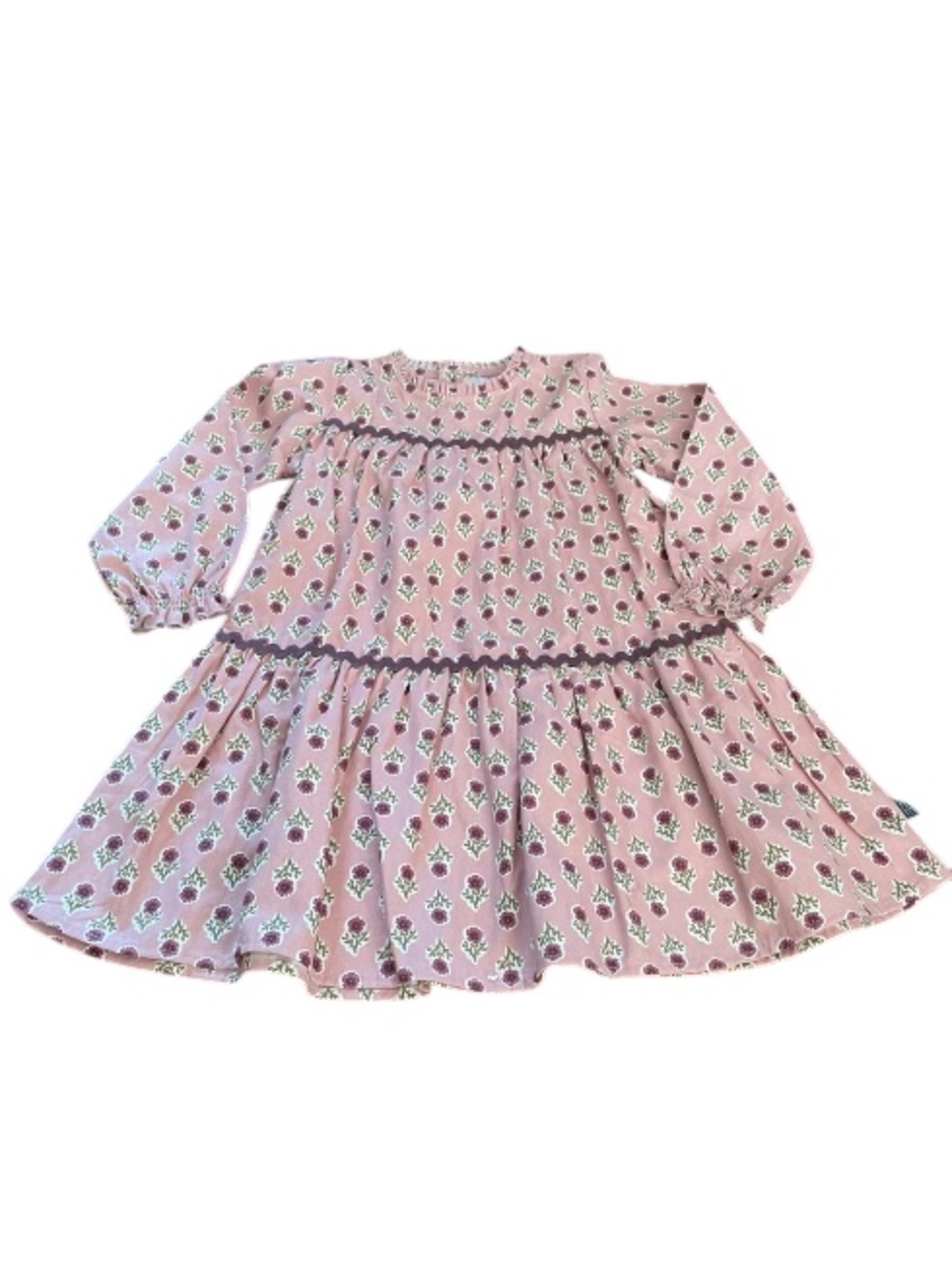 Girls 4T Gerber Mauve Floral Ric-Rac Dress